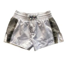 Carica l'immagine nel visualizzatore di Gallery, Pantaloncini Muay Thai Bianco Argento