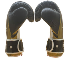 Carica l'immagine nel visualizzatore di Gallery, Guantoni Boxe Pitbull Valor Nero Oro 12 once