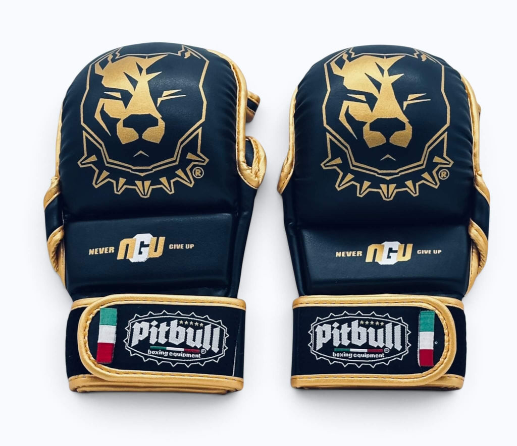 MMA Fight & Sparring Gloves 7 oz Black Gold
