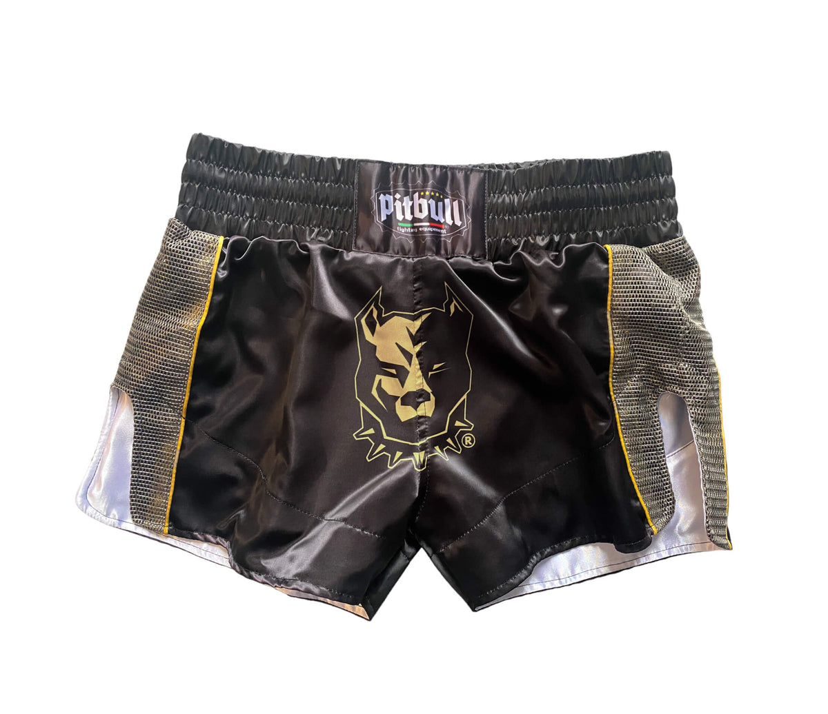 Black and Gold Muay Thai Shorts