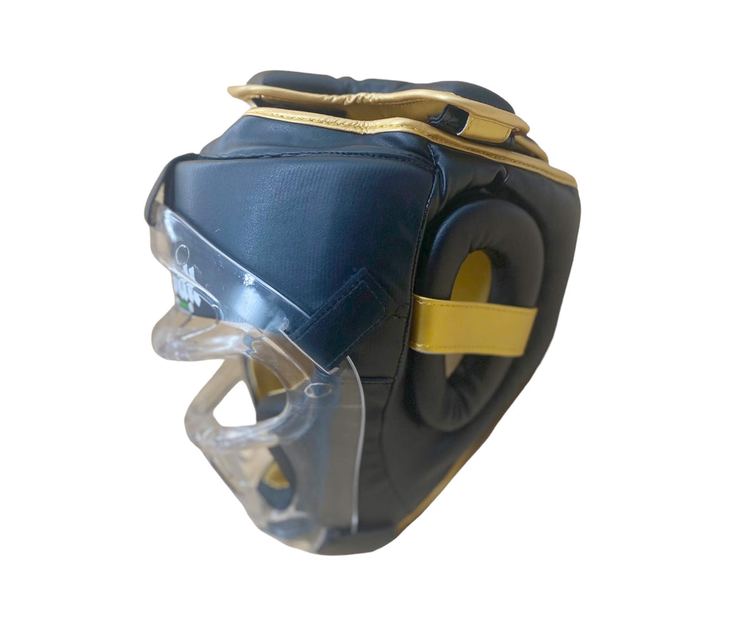 Boxing, Muay Thai, Kick Boxing, K1 Headgear, with transparent plastic face shield