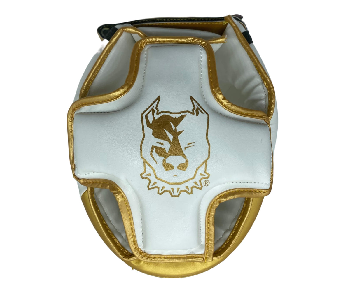 Pitbull Vision White Headgear for Muay Thai, Boxing, Kickboxing, and K1