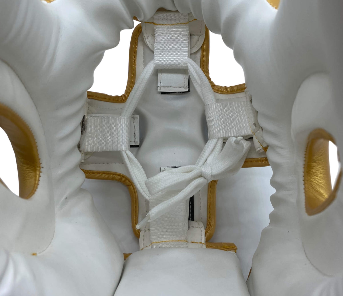 Pitbull Vision White Headgear for Muay Thai, Boxing, Kickboxing, and K1