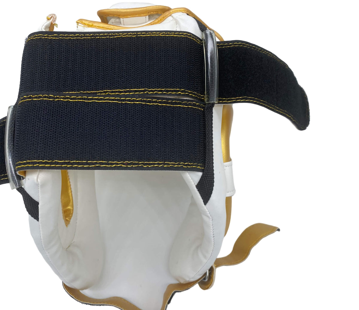 Pitbull Vision White Headgear for Muay Thai, Boxing, Kickboxing, and K1