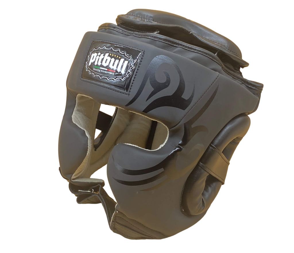 Pitbull Guardian black headgear for Muay Thai, Boxing, Kick Boxing and K1