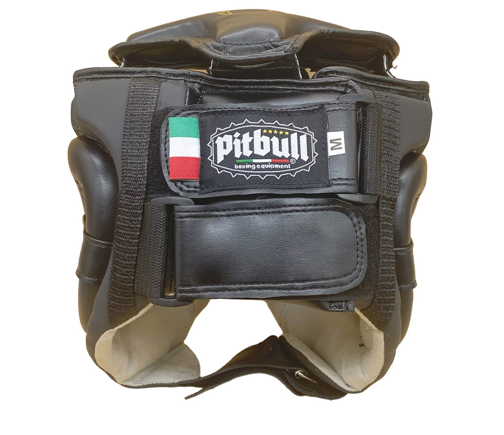 Pitbull Guardian black headgear for Muay Thai, Boxing, Kick Boxing and K1
