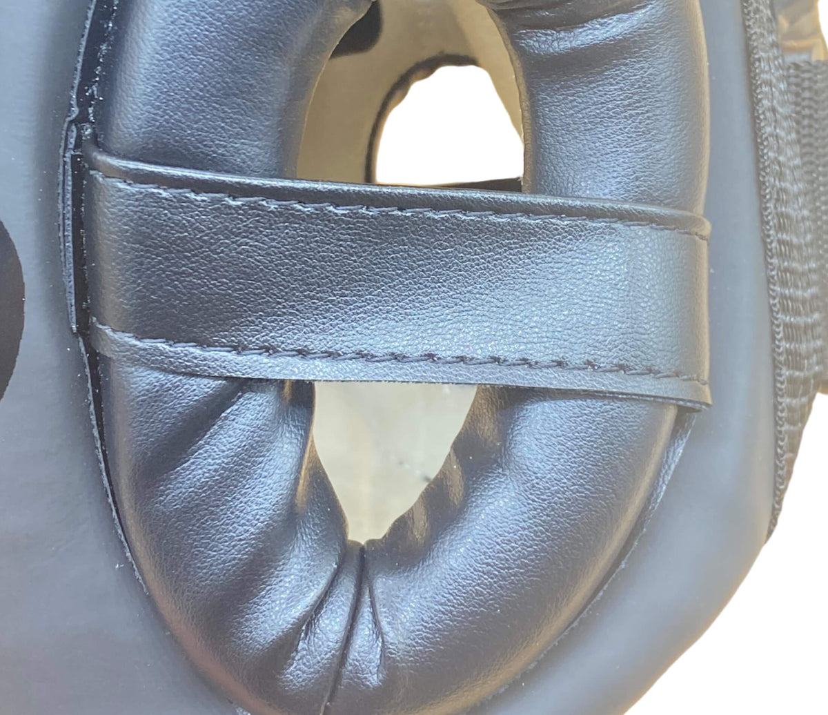 Pitbull Guardian black headgear for Muay Thai, Boxing, Kick Boxing and K1