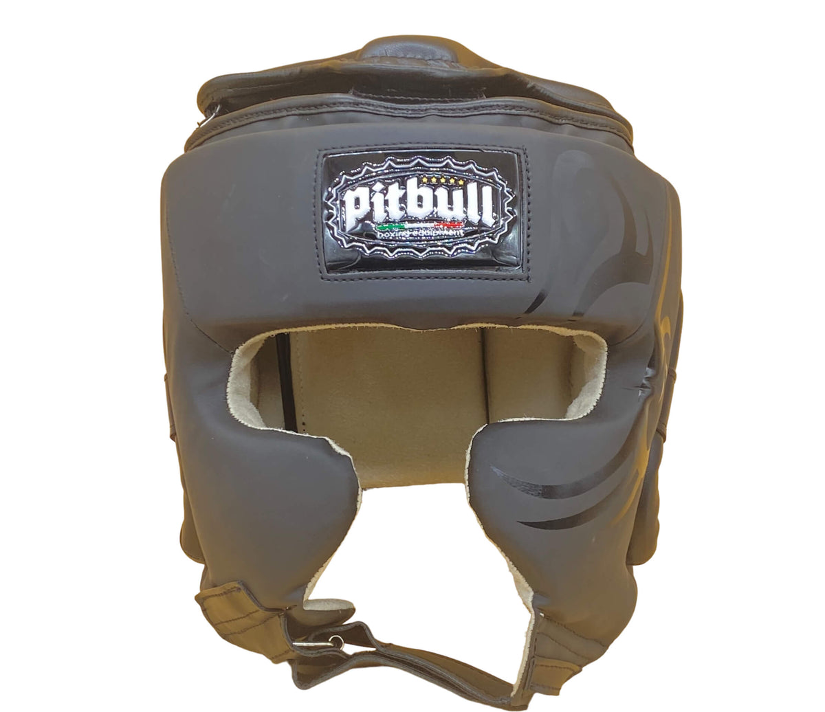 Pitbull Guardian black headgear for Muay Thai, Boxing, Kick Boxing and K1