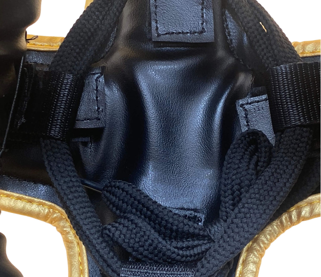 Pitbull Vision Black Headgear for Muay Thai, Boxing, Kickboxing, and K1