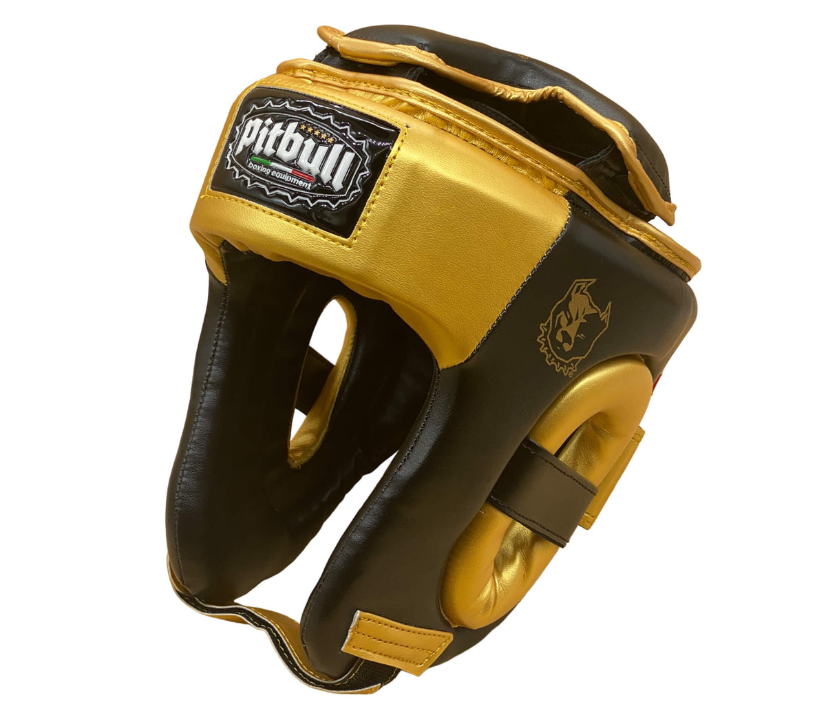 Pitbull Vision Black Headgear for Muay Thai, Boxing, Kickboxing, and K1