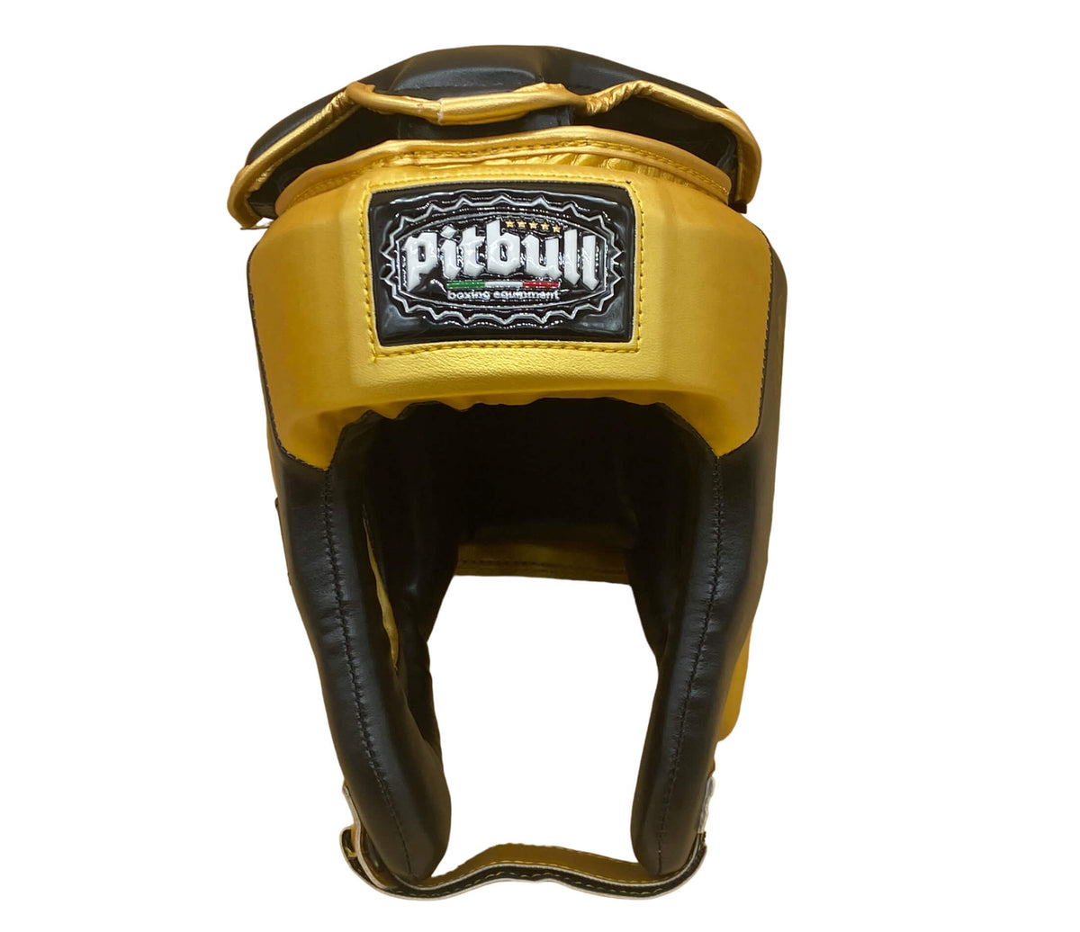 Pitbull Vision Black Headgear for Muay Thai, Boxing, Kickboxing, and K1