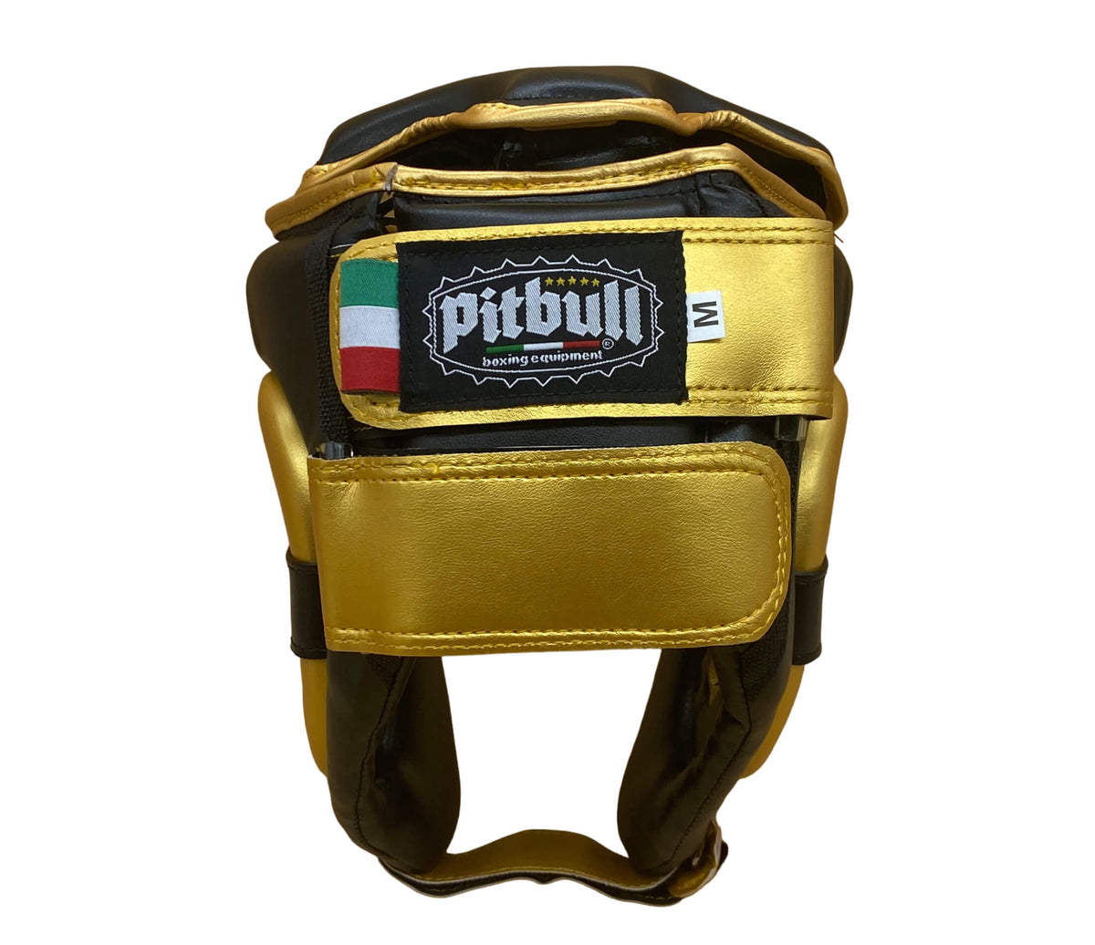 Pitbull Vision Black Headgear for Muay Thai, Boxing, Kickboxing, and K1