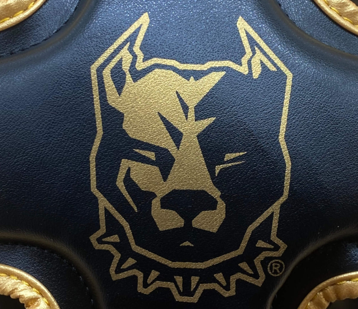 Pitbull Vision Black Headgear for Muay Thai, Boxing, Kickboxing, and K1
