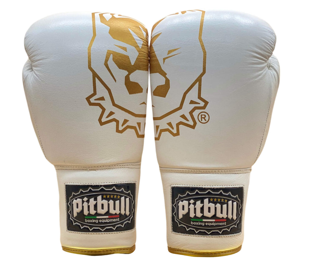 Profight Boxing Gloves White Laces 10 oz