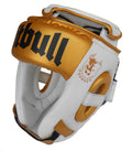 Boxing, Muay Thai, Kick Boxing Headgear, White-Gold