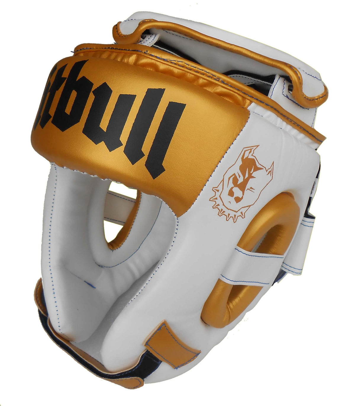 Boxing, Muay Thai, Kick Boxing Headgear, White-Gold