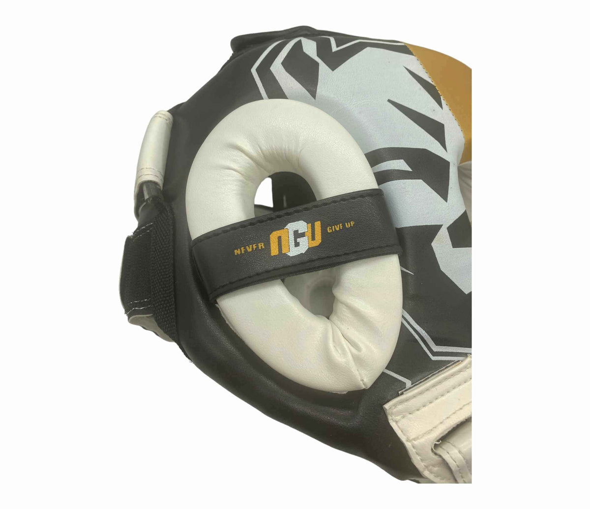 Boxing, Muay Thai, Kick Boxing, K1 Headgear, Black White