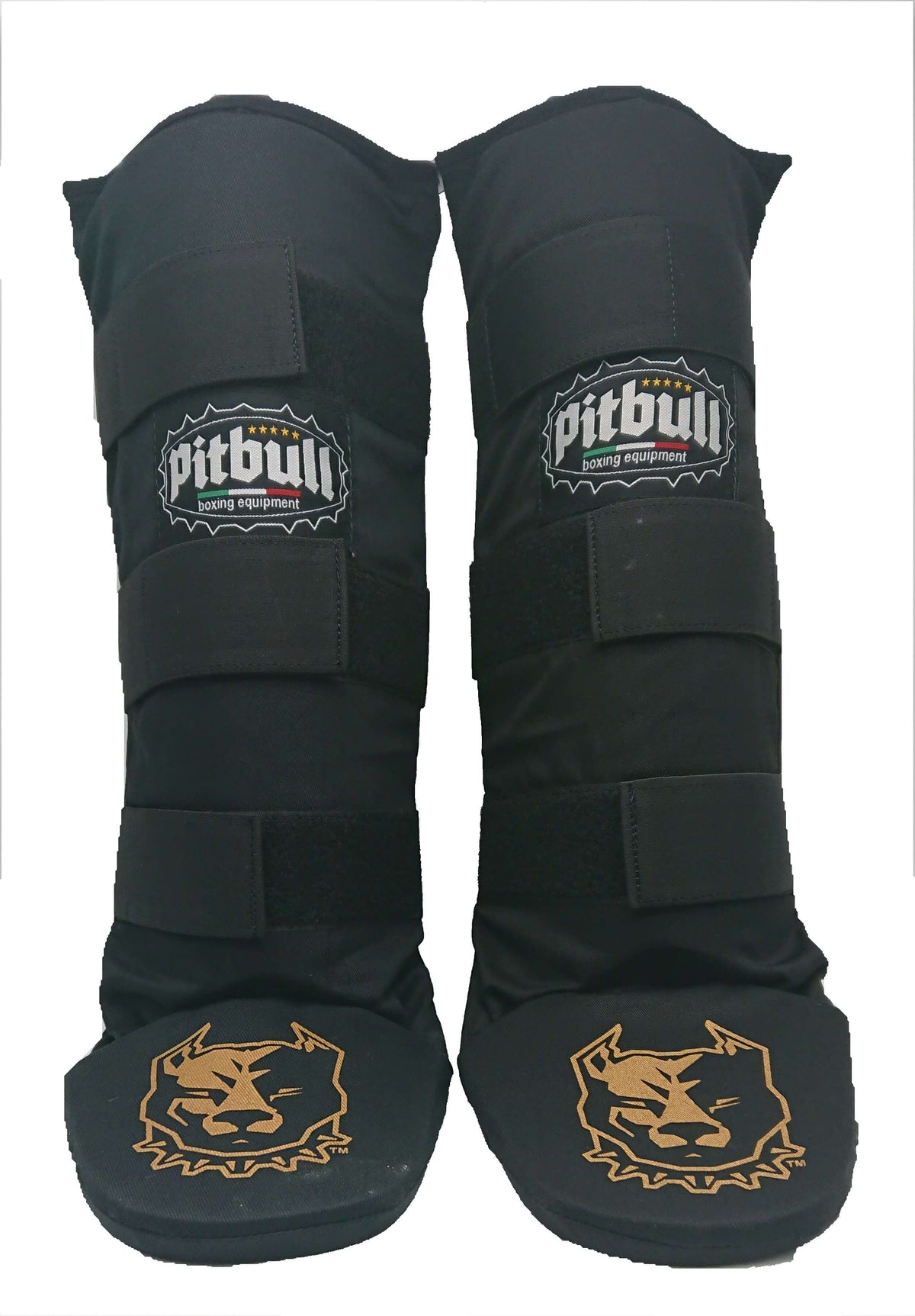 Black Cotton Muay Thai Shin Guards