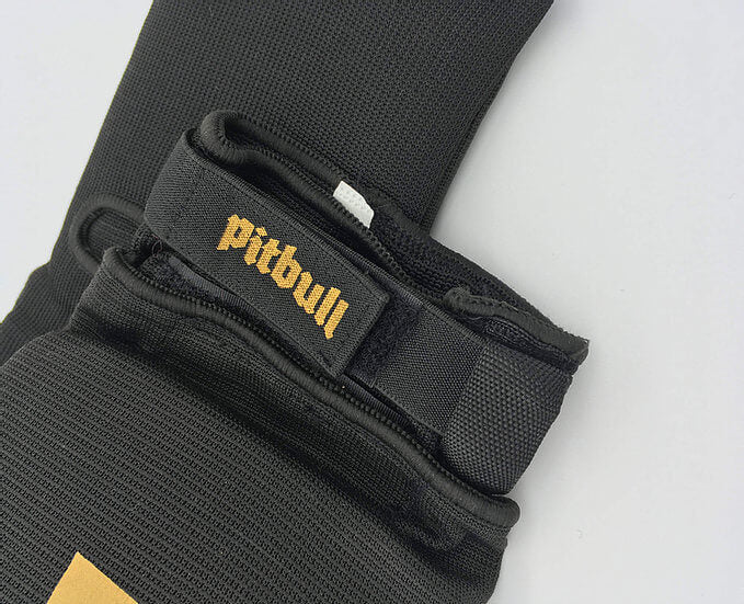Black Cotton Sleeve Muay Thai Shin Guards