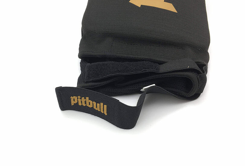 Black Cotton Sleeve Muay Thai Shin Guards